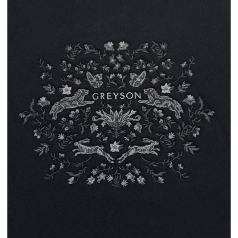 Greyson Clothiers "Lead the Pack" Embroidered Wolf Sweatshirt Mens L 100% Cotton